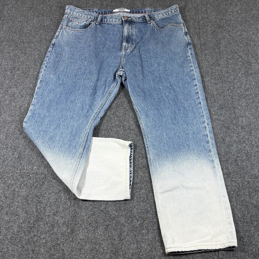 Tommy Hilfiger Straight Leg Jeans Mens 38x30 (Fits 40x29) Medium Ombré Gradient
